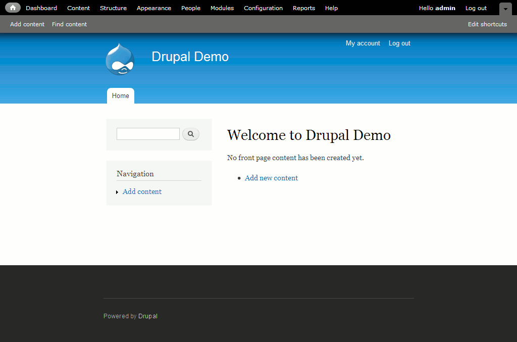 drupal dashboard