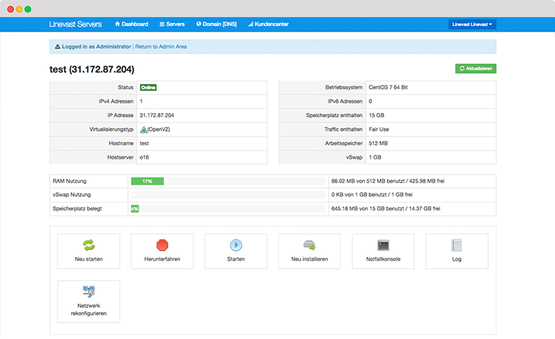 solusvm screenshot